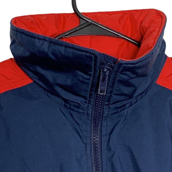 Fall Line Ski Jacket Mens Small Blue Red Waist Length Water Resistant Full Zip - Picture 2 of 12